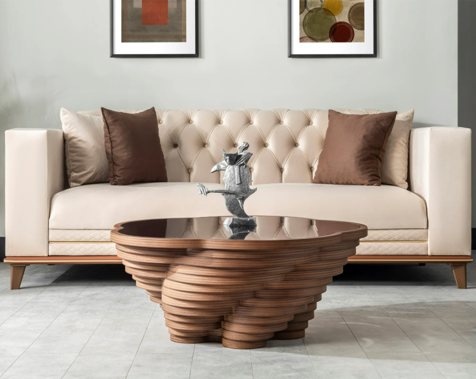 Queen Table Nussholz