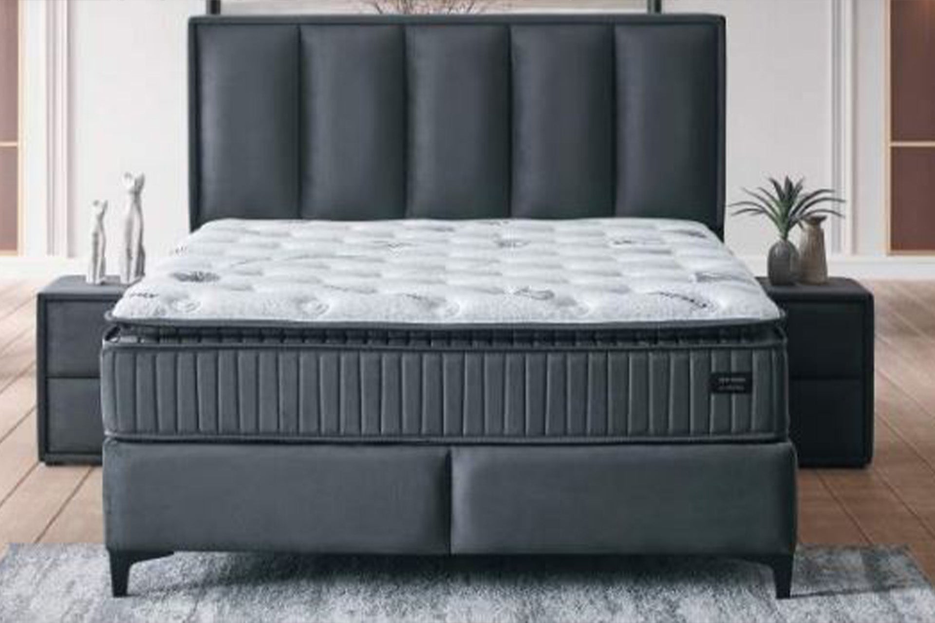 Schlafset Hermes mit Matratze und Nachttisch